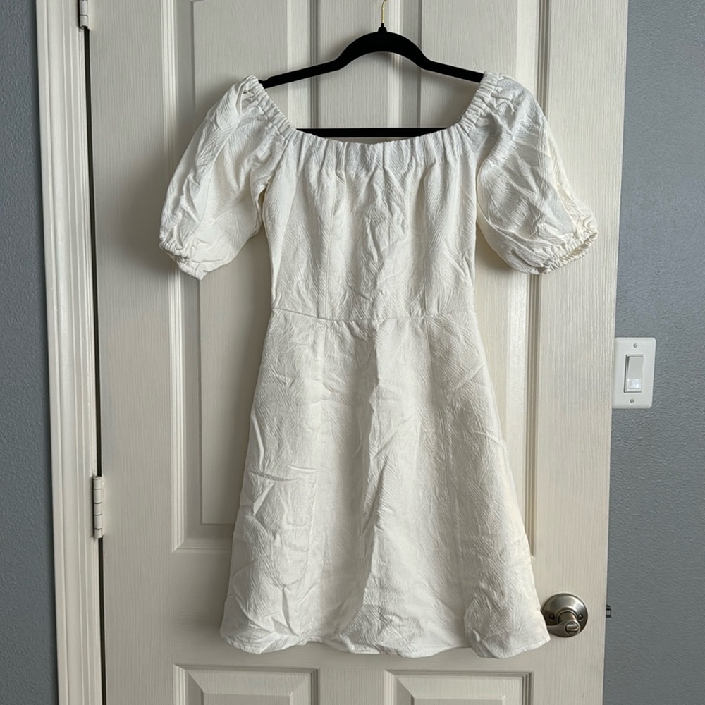 White mini dress